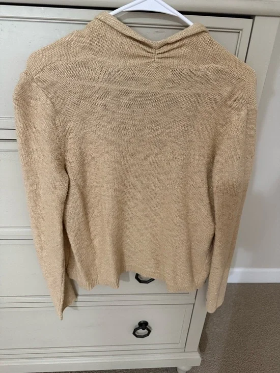 Lilly Pulitzer Faretta Cardigan in Wicker Tan Metallic - Picture 2 of 4